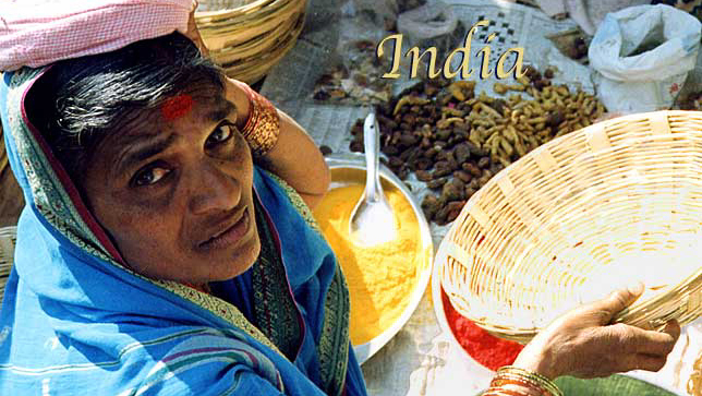 Vendor at a farmers market in Maharastra India
