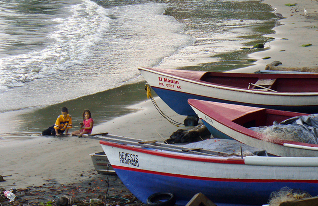 fishing boats near the Punta Tuna lighthouse